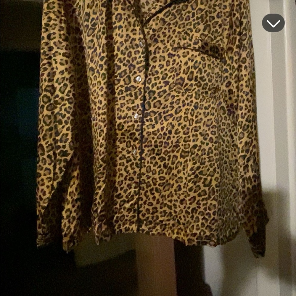 Victoria's Secret Leopard Print Satin Pajamas